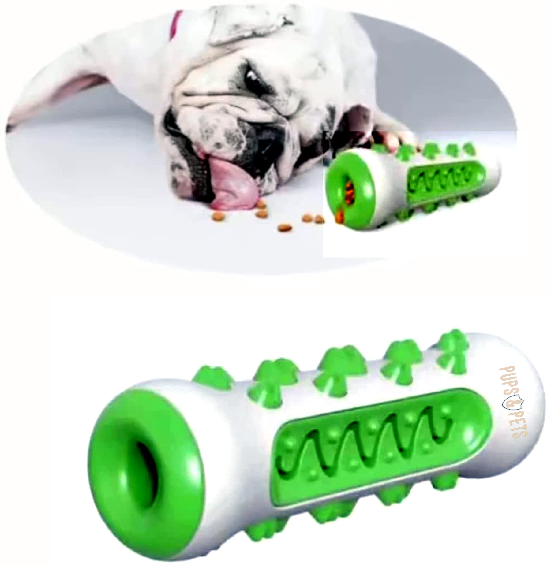 Pups&Pets Dog Chewable Puppy Teething Toys Dog Dental Caimp Toothbrush Sawtooth Shape Dog Teeth Cleaning Toys (Color As Per Avai