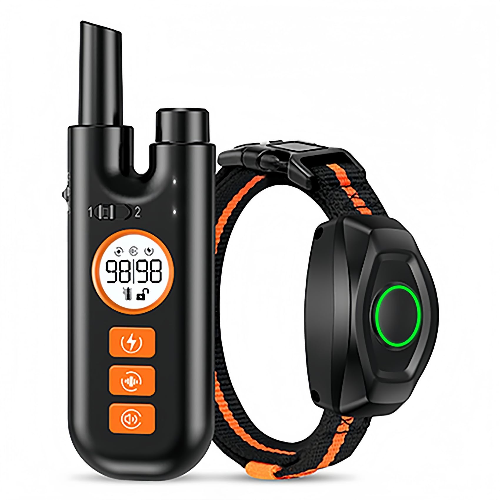 Maisoie Metal Dog Shock Collar Training Collar With Remote 1300Ft,Waterproof Rechargeable Electric Collar With 3 Training Modes,
