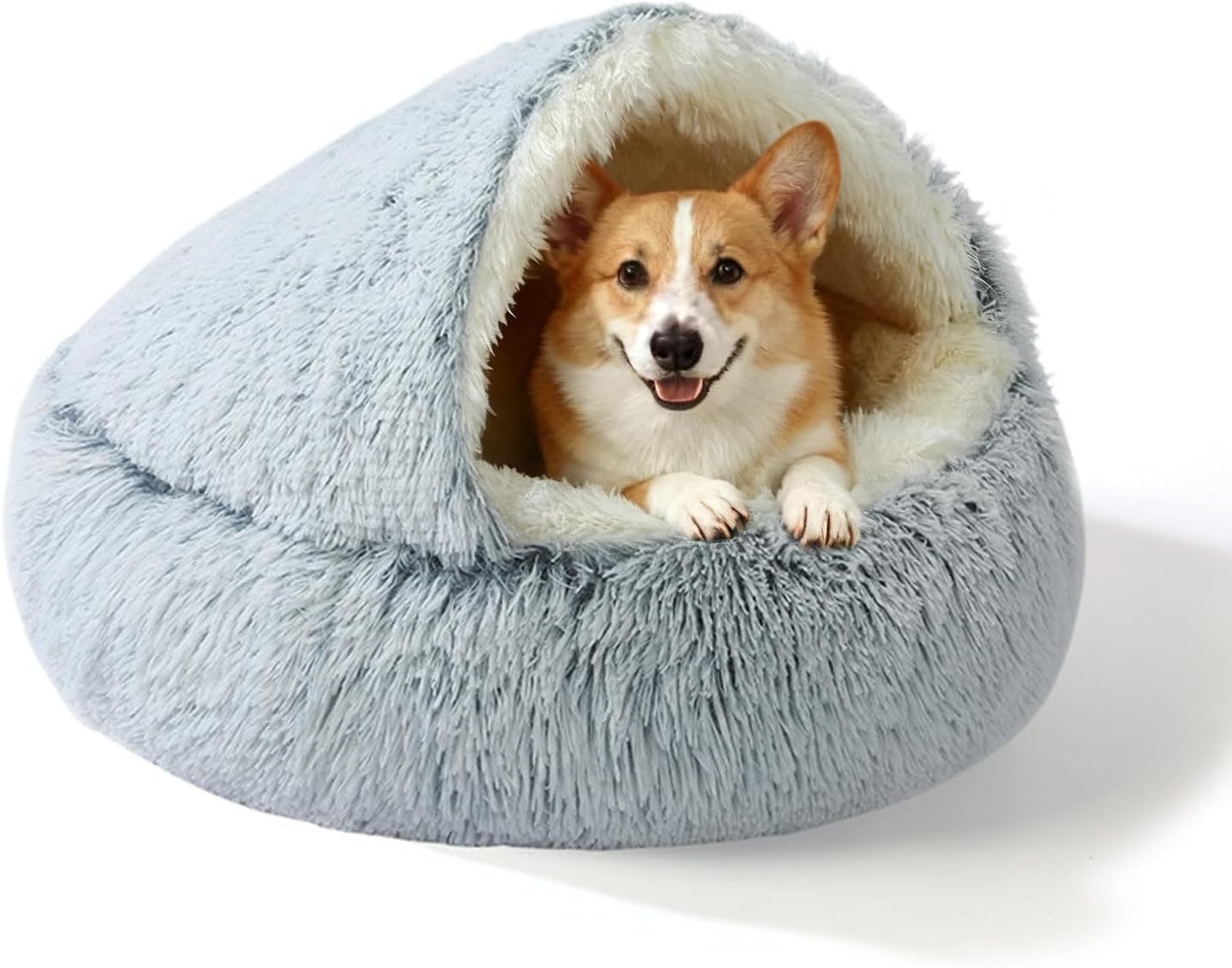 Calming Dog Bed Fluffy Plush Pet Bed Under 20 Pound