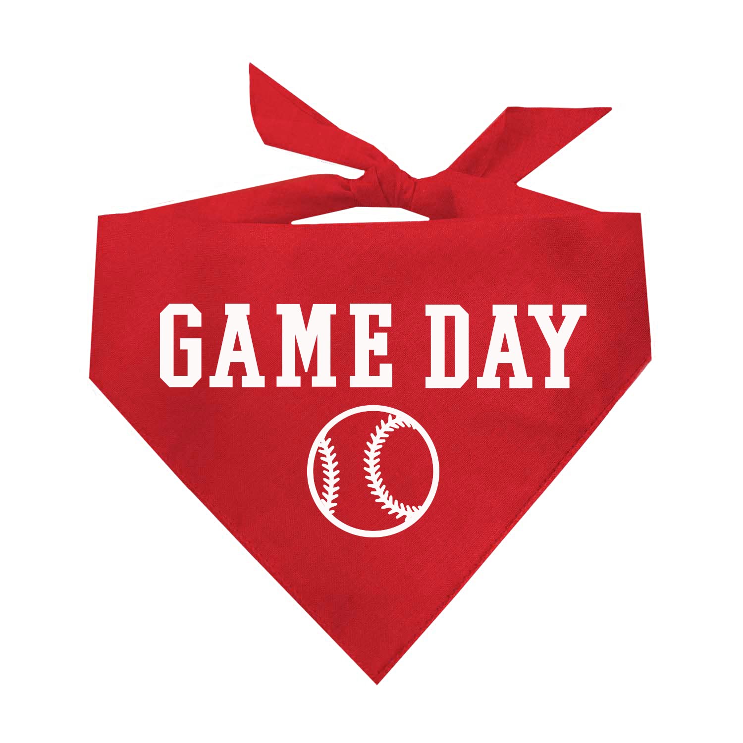 Game Day Baseball Dog Bandana (1054 Red, X-Small)