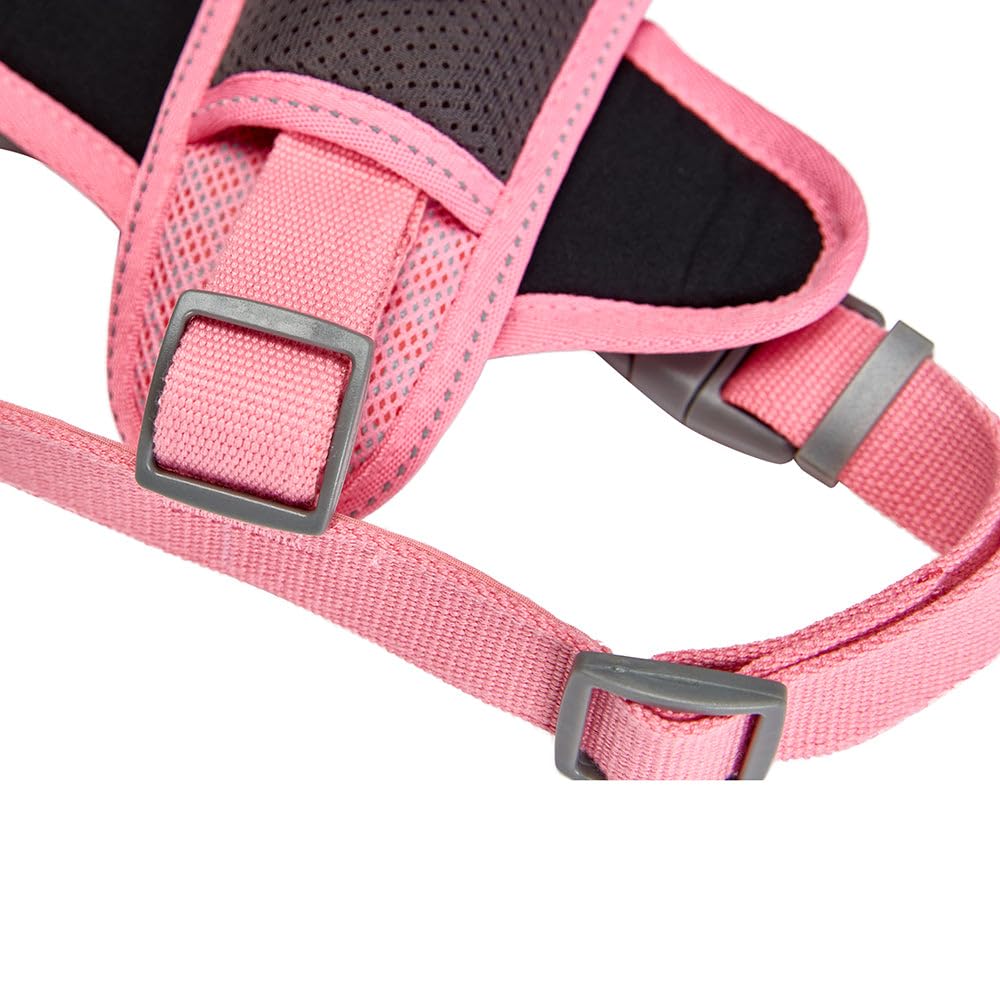 Blueberry Pet Soft & Comfy 3M Reflective Dog Harness Vest | Mesh Padded No Pull | Multi-Colored Stripe - Pink | Adjustable For S