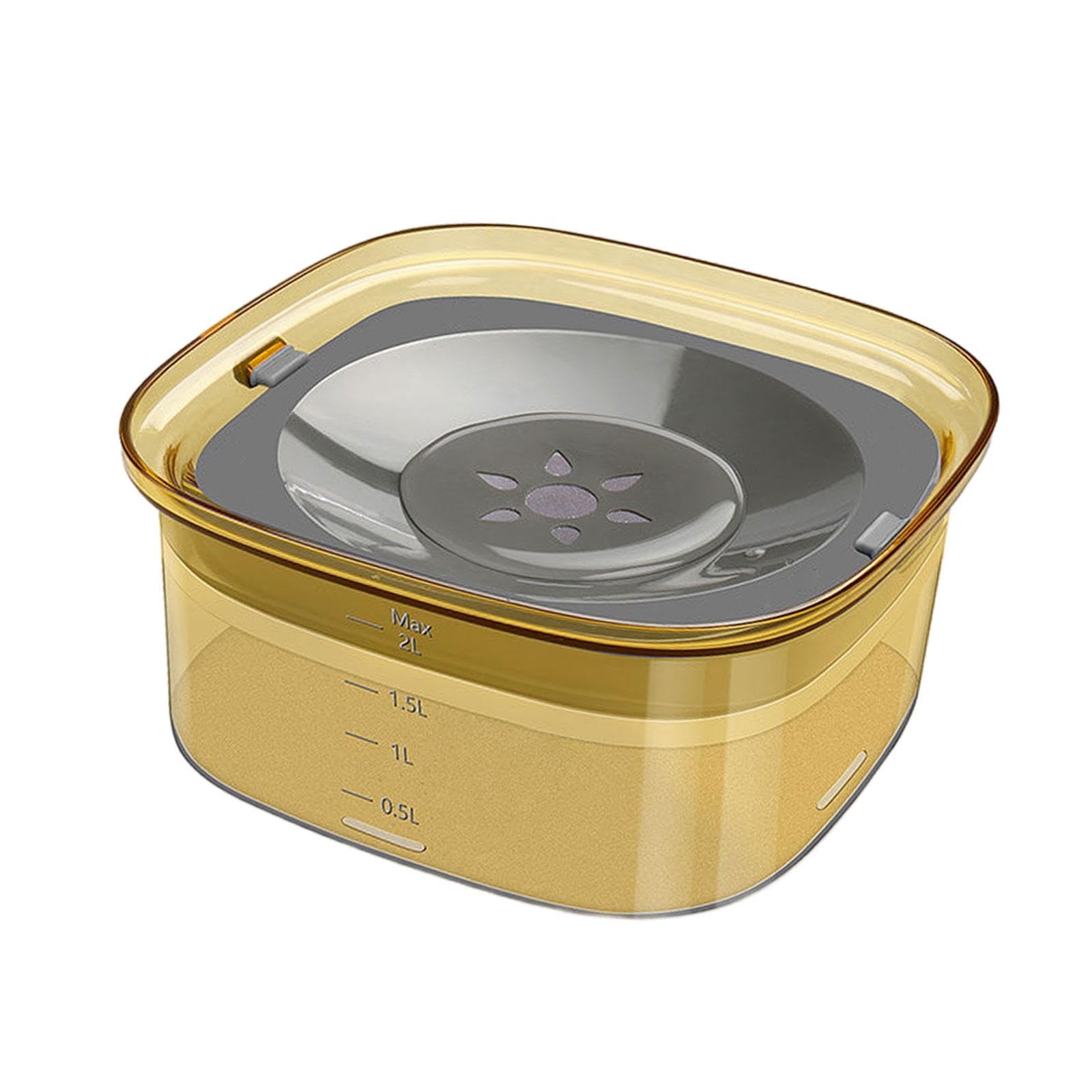 Enakshi Dog Water Bowl For Medium And Large Dogs Spillproof Travel No Spill Dog Dish Yellow | Pet Supplies | Dog Supplies | Dish