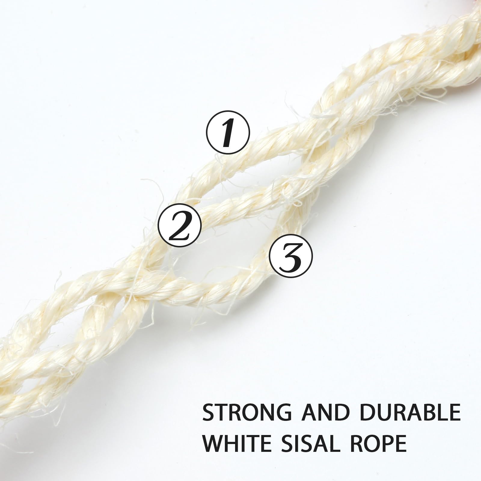 Natural Sisal Rope 8Mm 98-Feet For Cat Scratching Post Tree Tower Replacement Repair And Replace, Diy Hemp Twine Rope For Cat Sc
