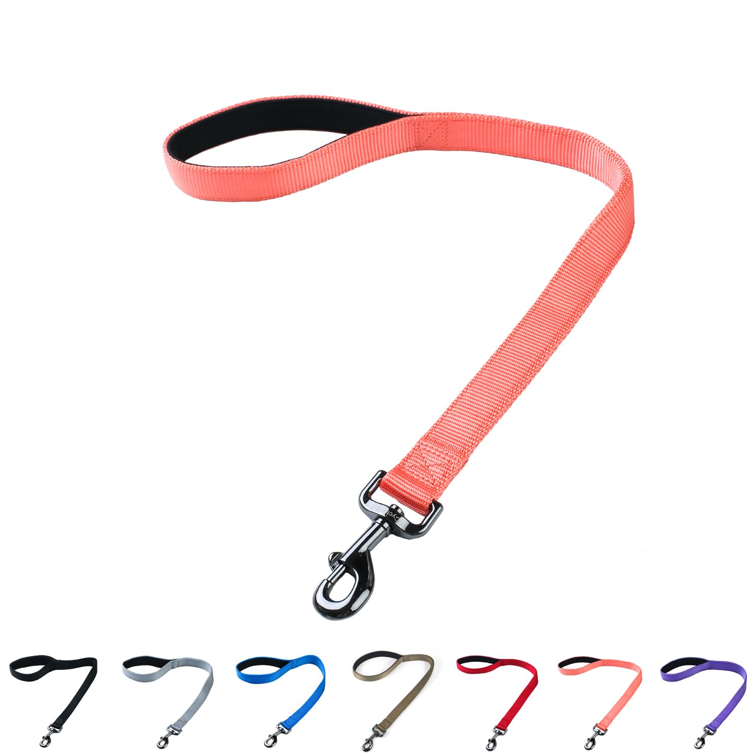 Cyclpet Premium 24 Inches Nylon Short Dog Leash With Heavy Duty Clasp And Soft Padded Handle For Large Medium Breed Dogs Daily U