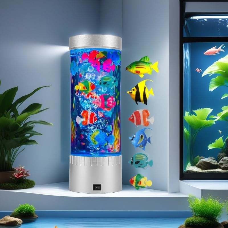 Impcenst Bubble Fish Lamp, Led Aquarium Sensory Light, 15Ft Colorful Bubble Tube For Bedroom, Kids Room, Living Room, Party