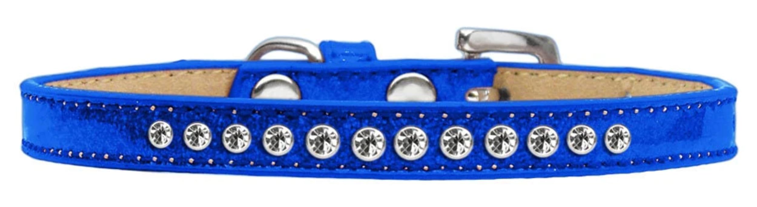 Dog, Puppy & Pet Ice Cream Collar, Clear Crystal Rimsets Gold 16