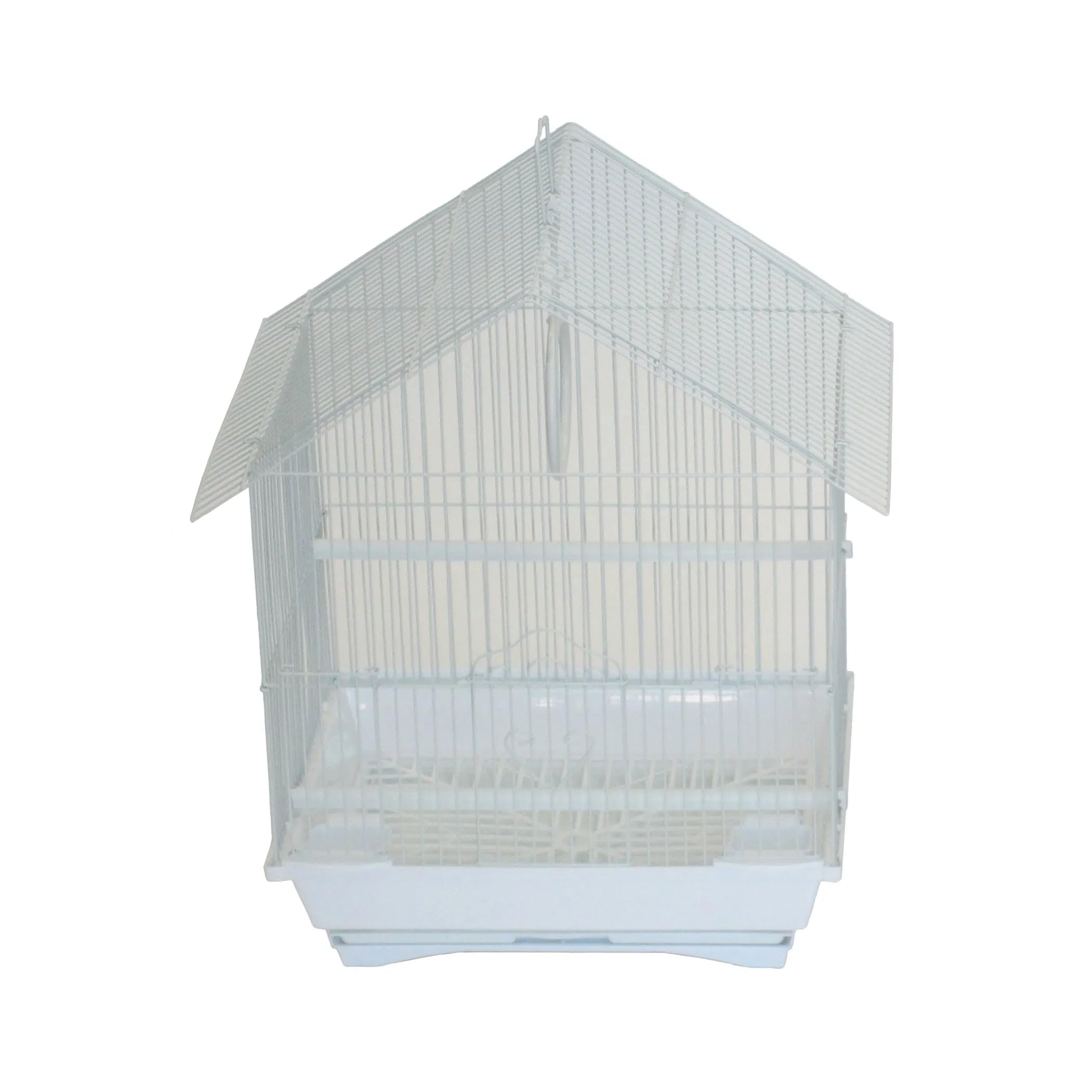Yml A1114Mwht House Top Style Small Parakeet Cage, 11'' X 9'' X 16''