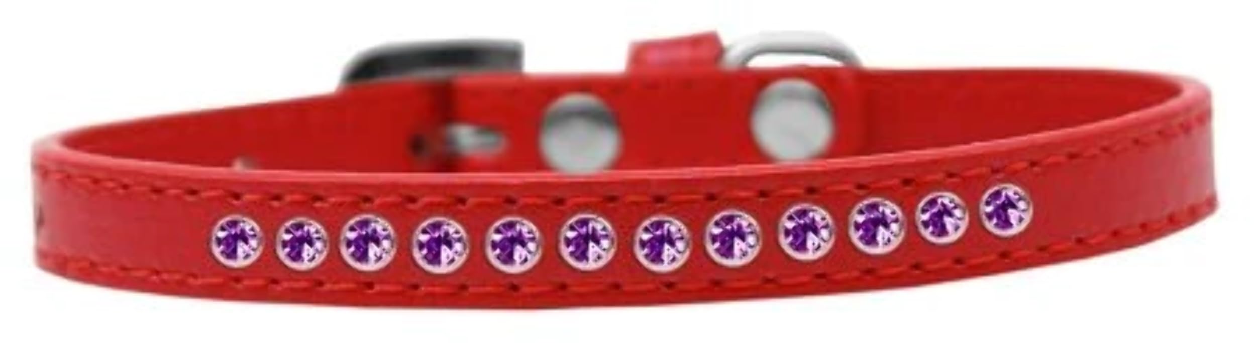 Dog, Puppy & Pet Fashion Collar, Purple Crystal Rimsets Aqua 8