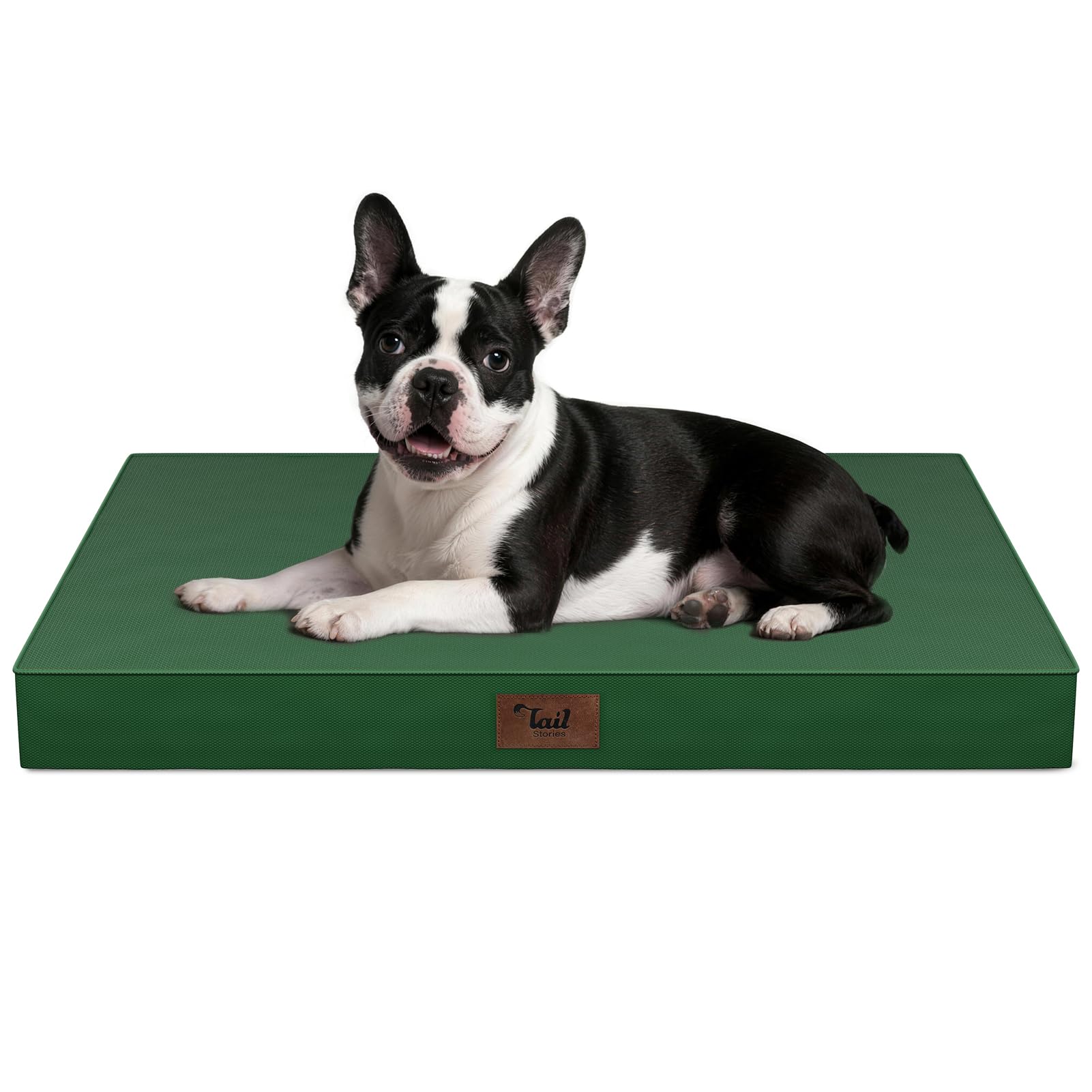 Tail Stories Outdoor Dog Bed for Small Dogs, Waterproof Dog Crate Bed for Medium Dogs Cats, Orthopedic Egg Crate Foam Pet Bed wi