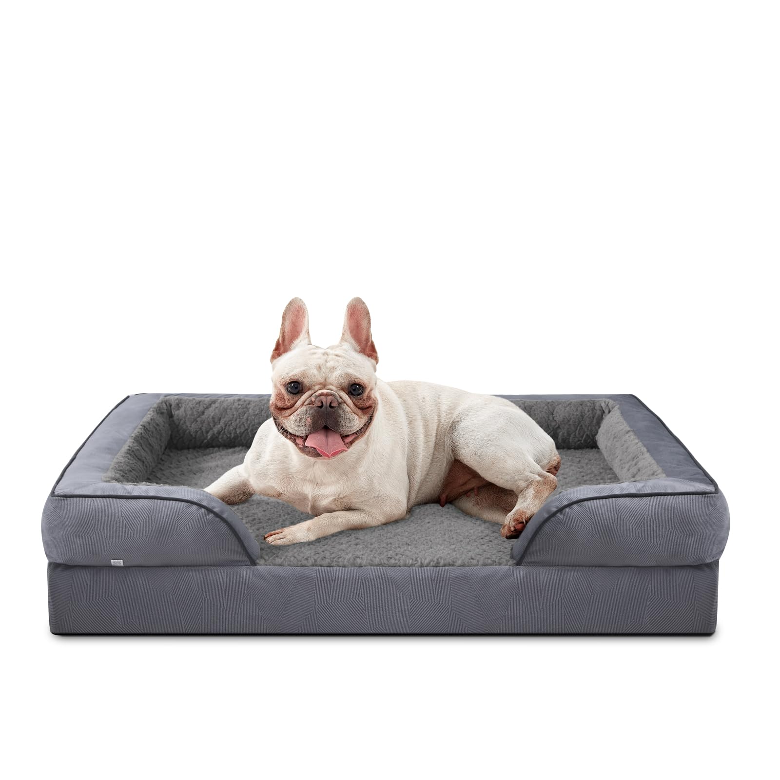 Invenho Orthopedic Dog Bed Medium Size Dog, Waterproof Egg-Crate Foam Couch With Washable Removable Cover, Waterproof Lining And
