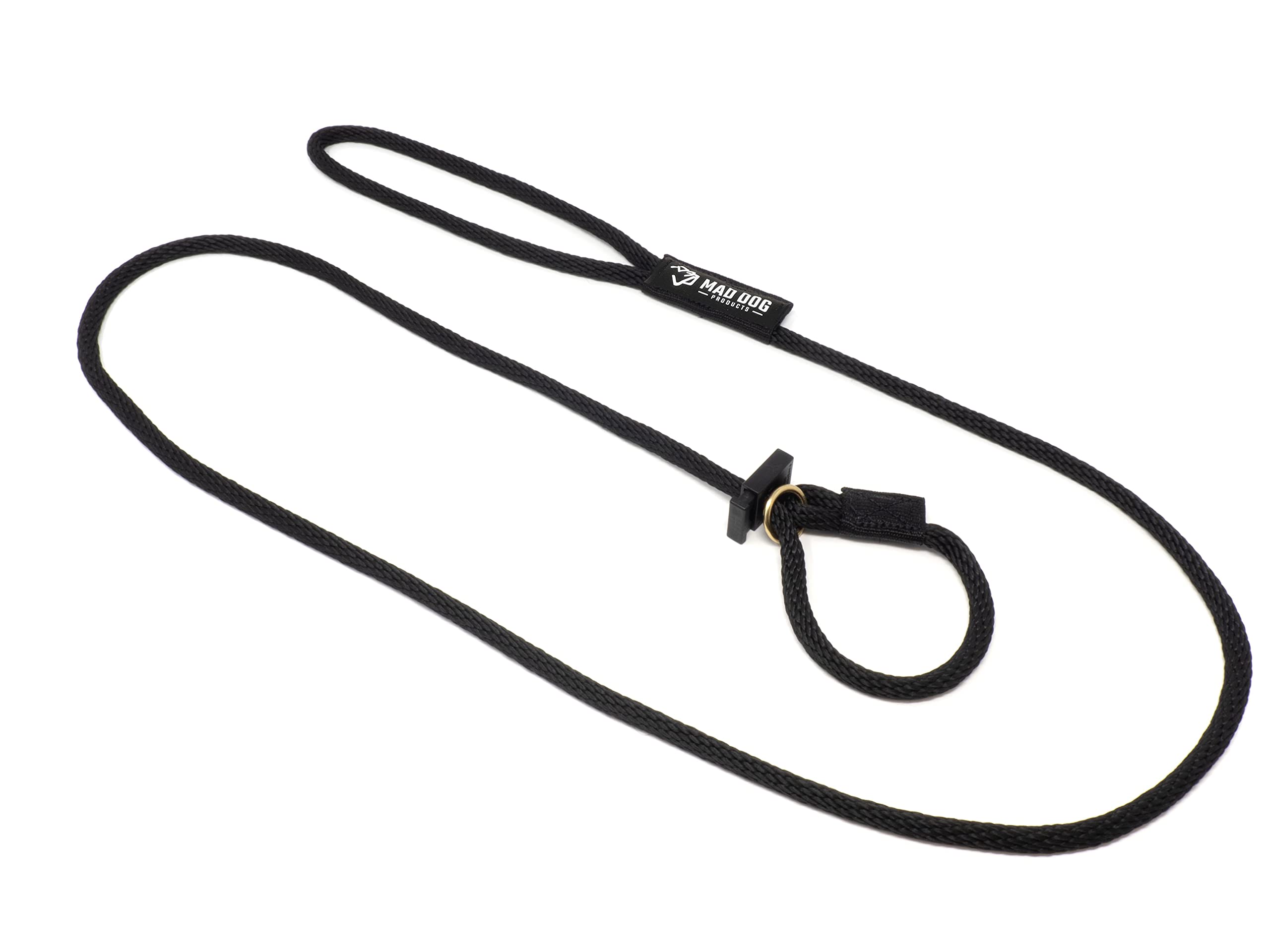 Mad Dog Products English Slip Dog Lead | 3/8 Inch X 4 Feet | Black