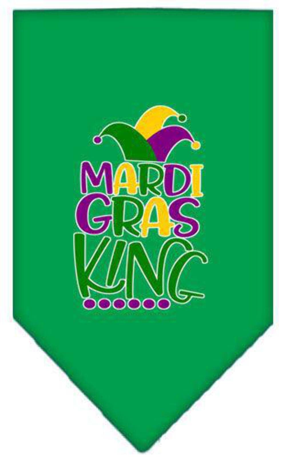 Mirage Pet Product Mardi Gras King Screen Print Mardi Gras Bandana Black Large