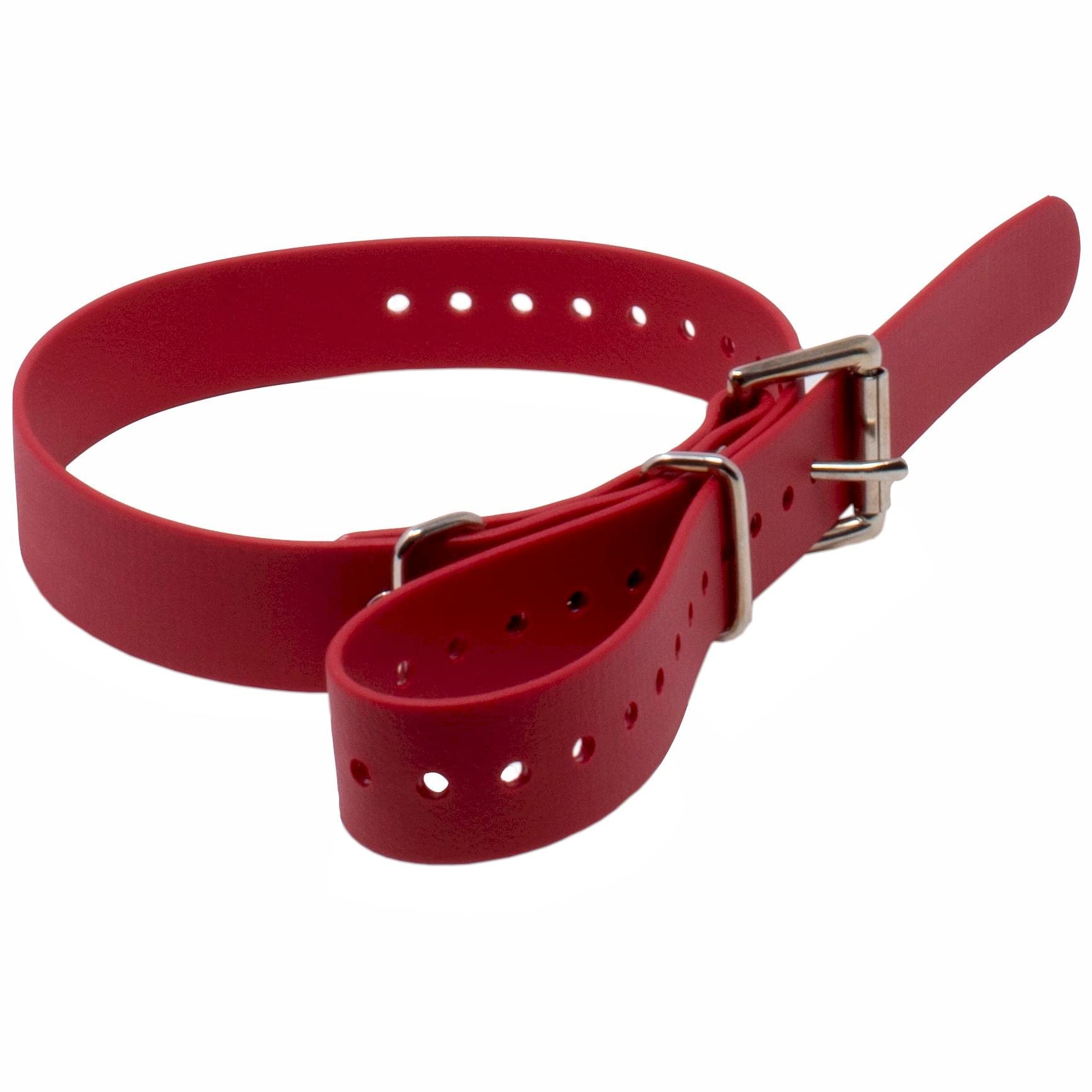 Educator Biothane Dog Collar, Waterproof, Odorproof, Metal Buckle And D Ring, Adjustable For Custom Fit, Cool And Comfortable, For Small, Medium, Or Large Dogs, 1-Inch, Red