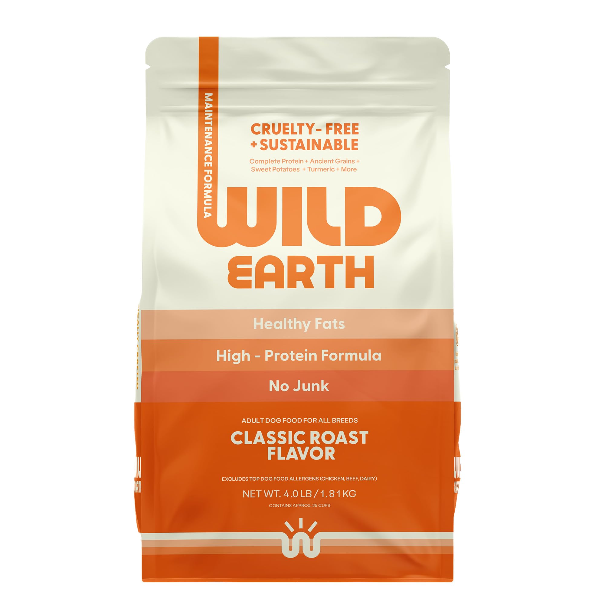Wild Earth Vegan Dry Dog Food | Plant-Based Maintenance Formula | Vegetarian, Allergy Relief, Veterinarian-Developed for Complet