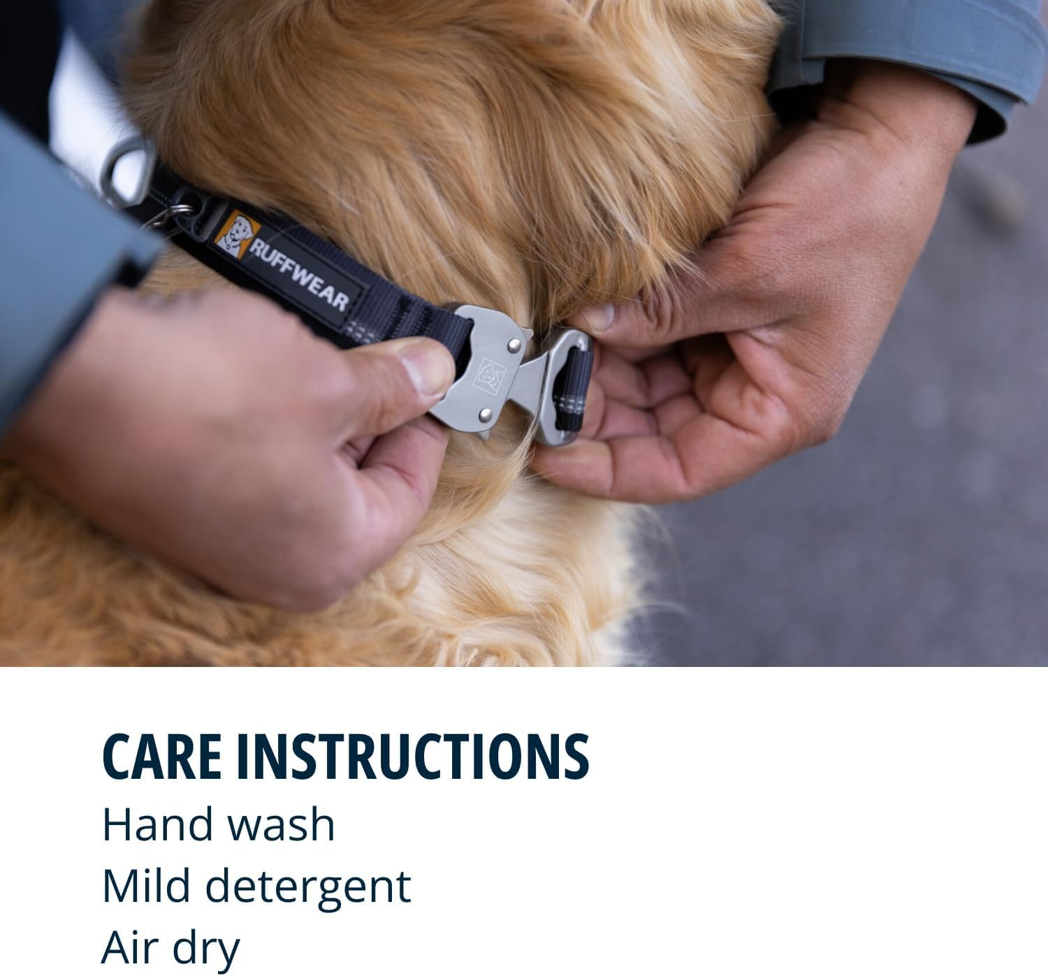 Ruffwear, Top Rope Dog Collar, Reflective Metal Buckle Dog Collar for Everyday Use, Basalt Gray, 20-26