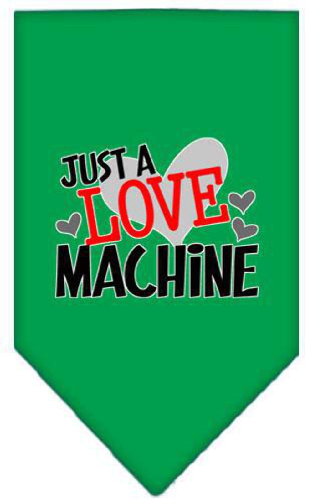 Mirage Pet Products Love Machine Screen Print Bandana Lime Green Small