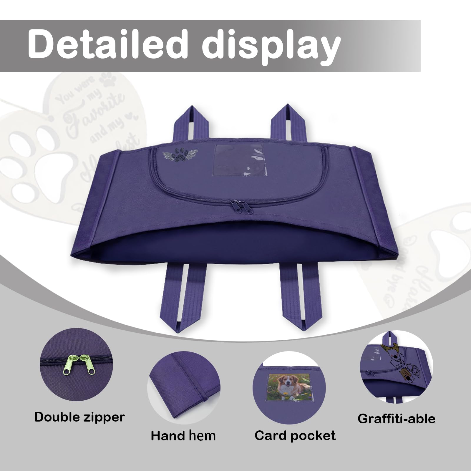 Lzhtime Pet Burial, Eco Friendly Pet Body Bag Suitable For All Kinds Of Pets Pet Casket For Burial And Cremation(Blue,S)