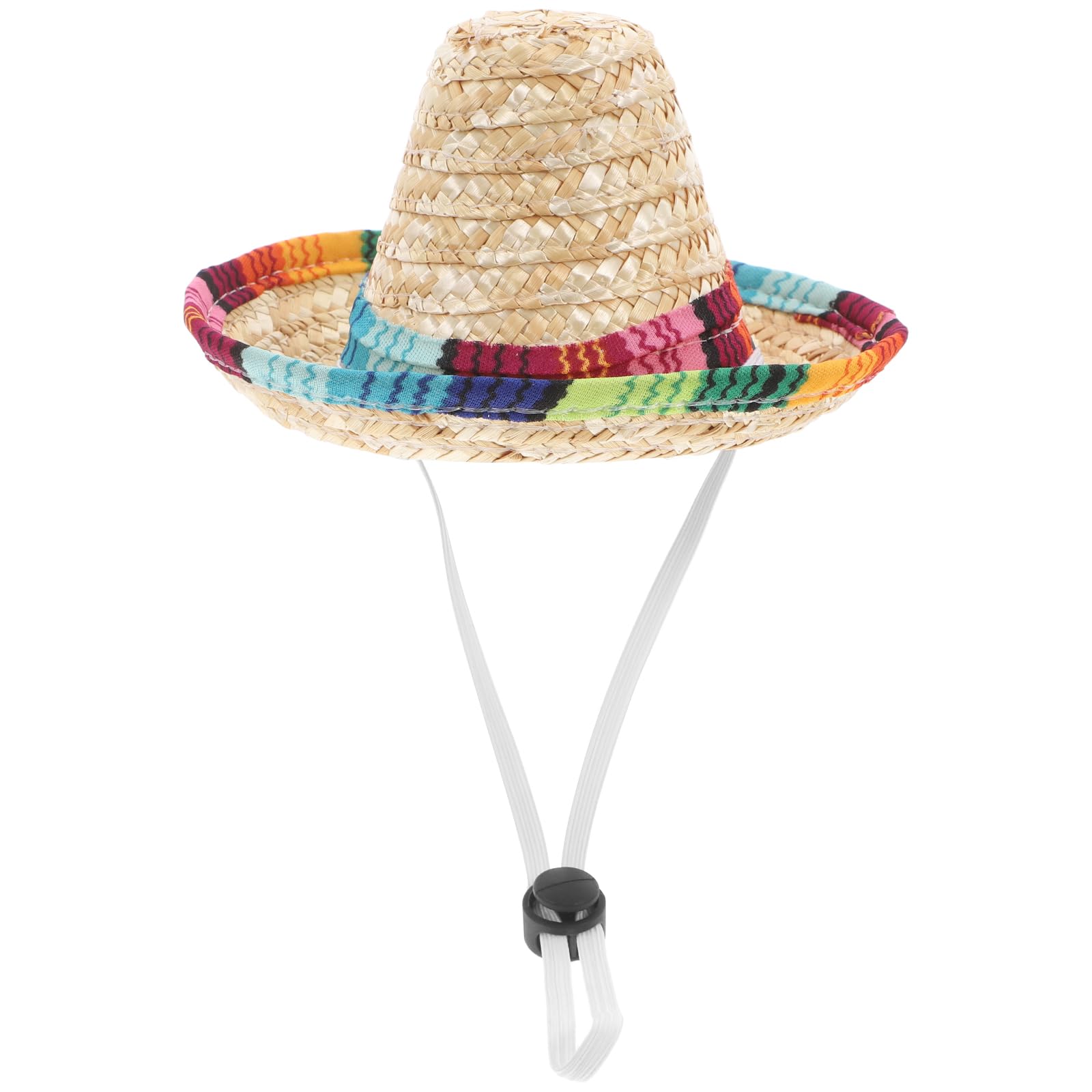 Popetpop Dog Sombrero Hat- Pet Mexican Sombrero Cap, Dog Sun Hat With Adjustable Chin Strap, Party Straw Hats For Small Dogs Pup