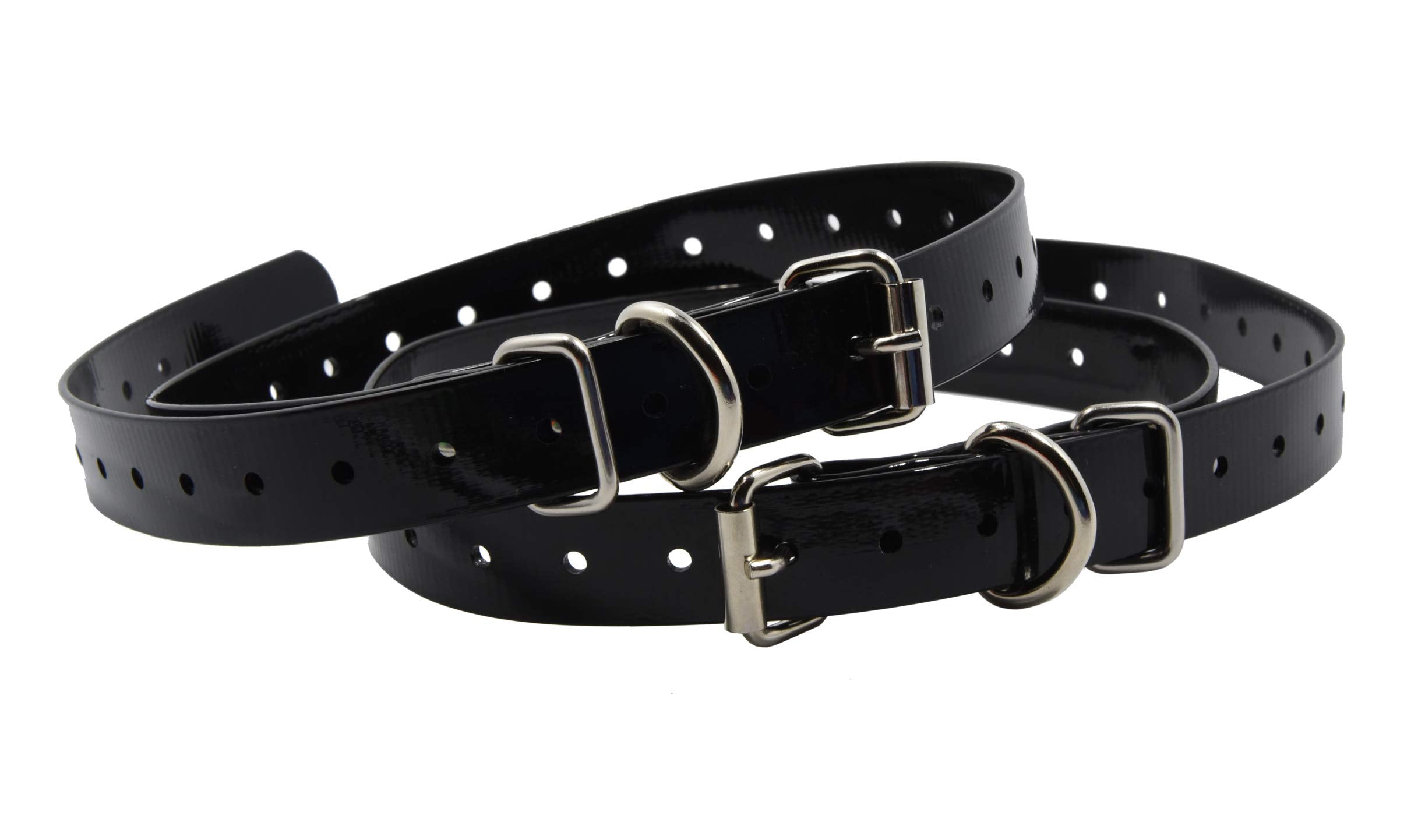 Trainpro 2-Pack Replacement     Dog Collar Strap Bands With Double Buckle Loop Training For All Brands Of Pet Shock Bark E Colla