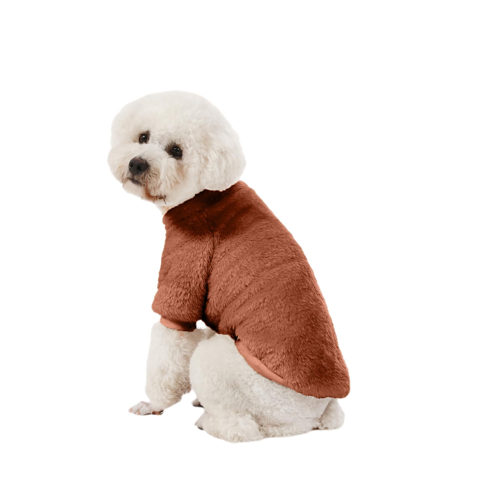 Kyaringtso Dog Sweater, 3 Pack Dog Sweaters For Small Dogs, Dog Clothes For Small Dogs Girl Boy, Ultra Soft And Warm Puppy Sweater Dog Coat For Winter Christmas (Orange+Coffee+Yellow, Xx-Large)