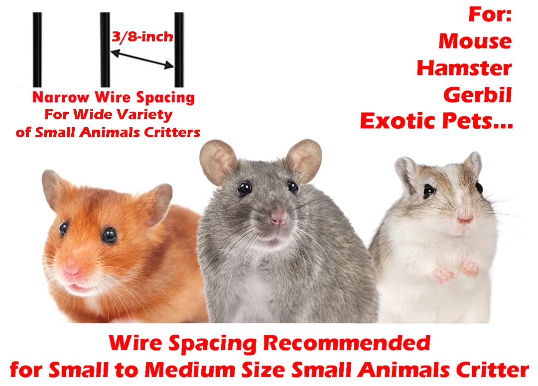 3-Levels Acrylic Clear Hamster House Habitat Cage for Dwarf Hamster Rodent Gerbil Mouse Mice