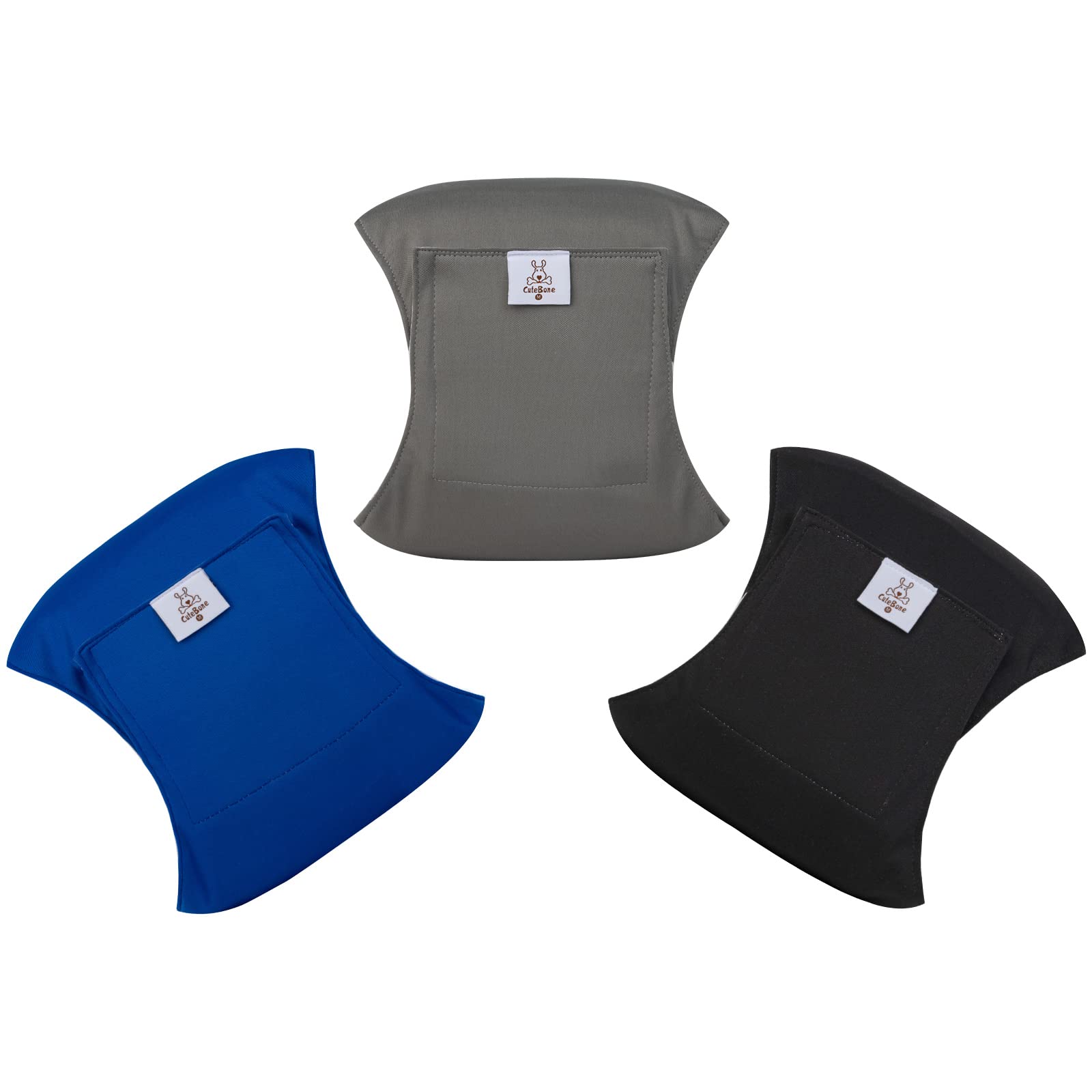 Cutebone Dog Diapers Male Washable Belly Band For Male Dogs Wraps 3Pcs A Pack Dm41Xs