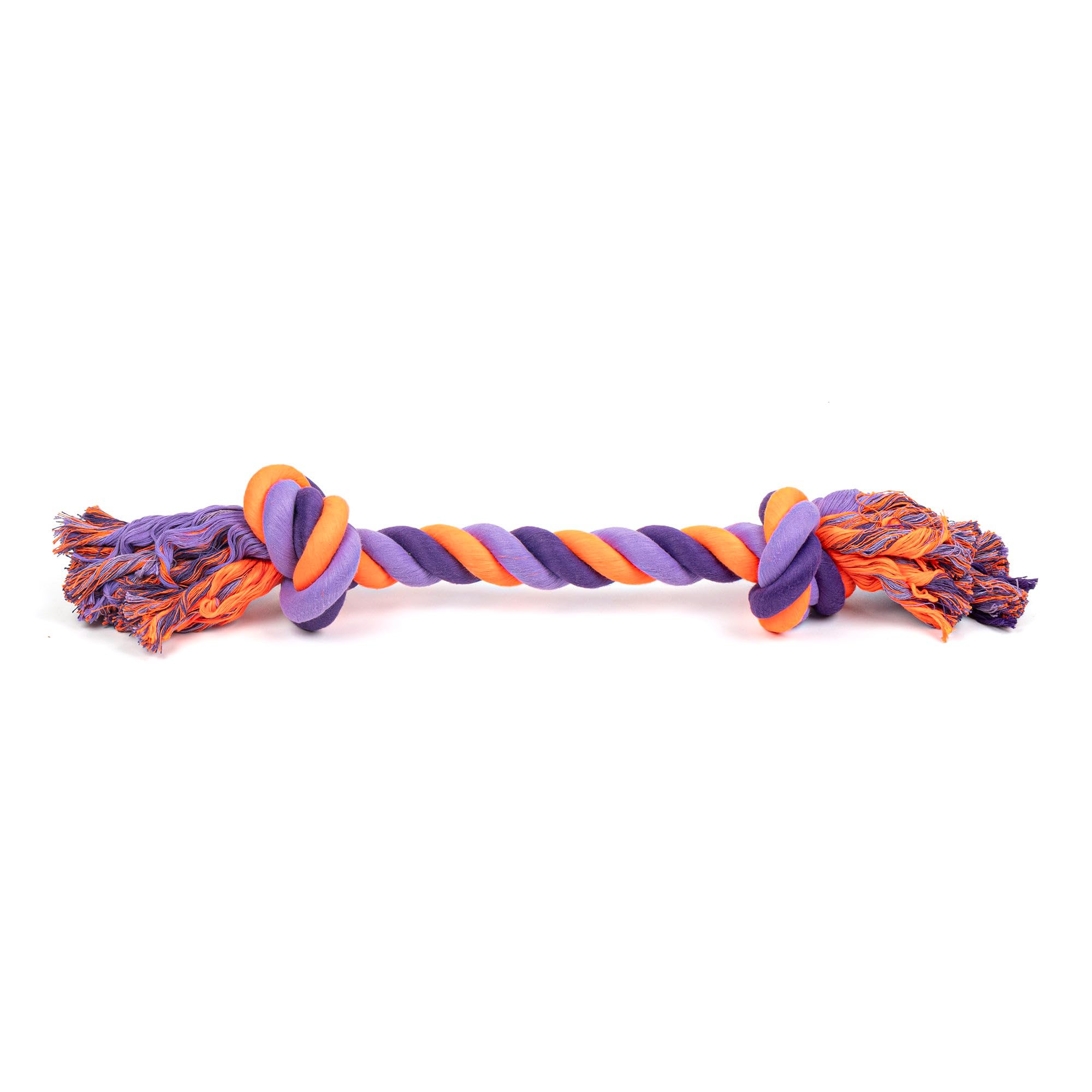 Heads Up For Tails Huft Tuggables Rope Dog Toy  Orange & Mauve