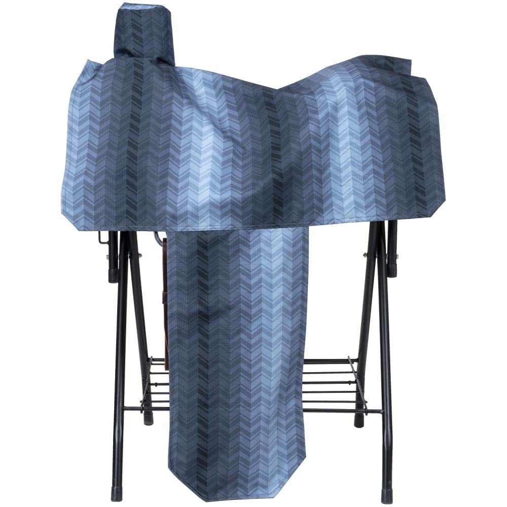 Tough 1 600 Denier Western Saddle Cover Chevron Gra