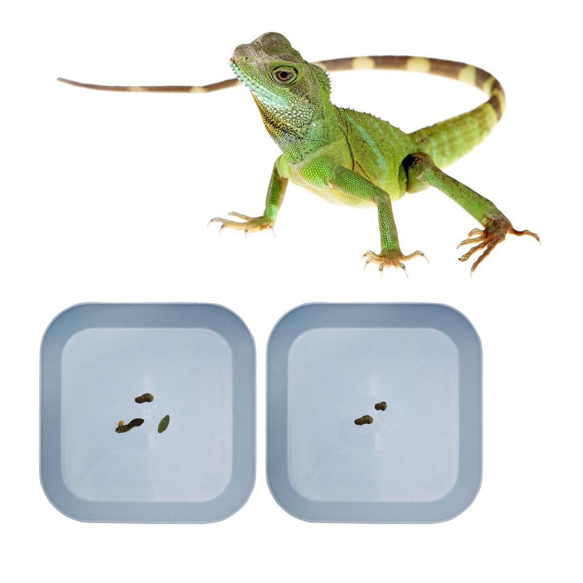 2 Pcs Leopard Gecko Potty Pad,Crested Gecko Potty Latrine,Leopard Gecko Tray,Reptile Litter Box,Portable Gecko Tank Accessories 