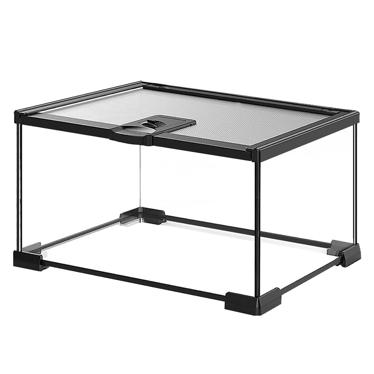 Craftsboys Reptile Terrarium Tank, Glass Reptile Vivarium, Sliding Mesh Cover, for Lizards, Horned Frogs, Snakes, Spiders, Turtl