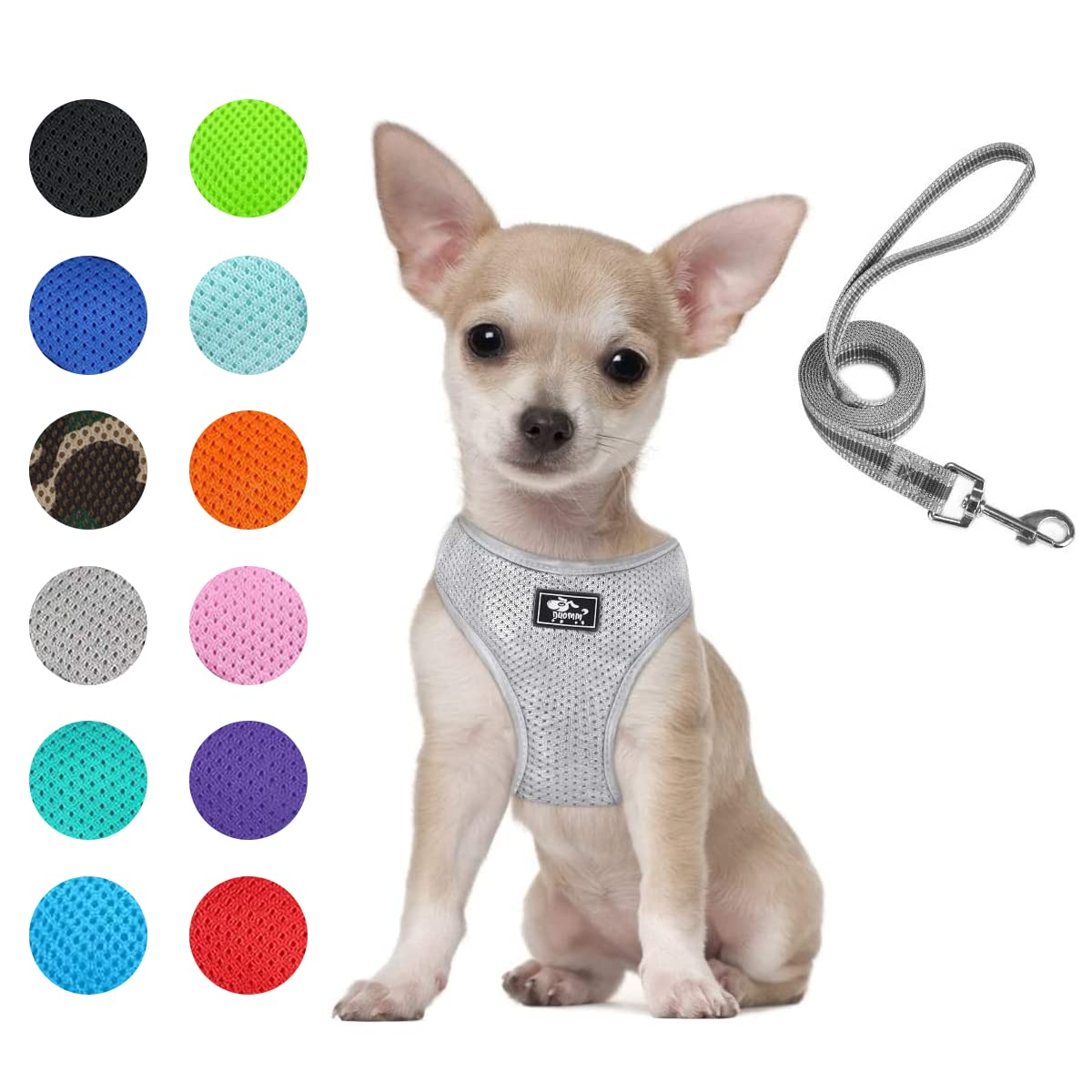 Puppy Harness And Leash Set- Xs And Small Dog Harness - Adjustable Reflective Step In Harness For Dogs - Soft Mesh Comfort Fit N