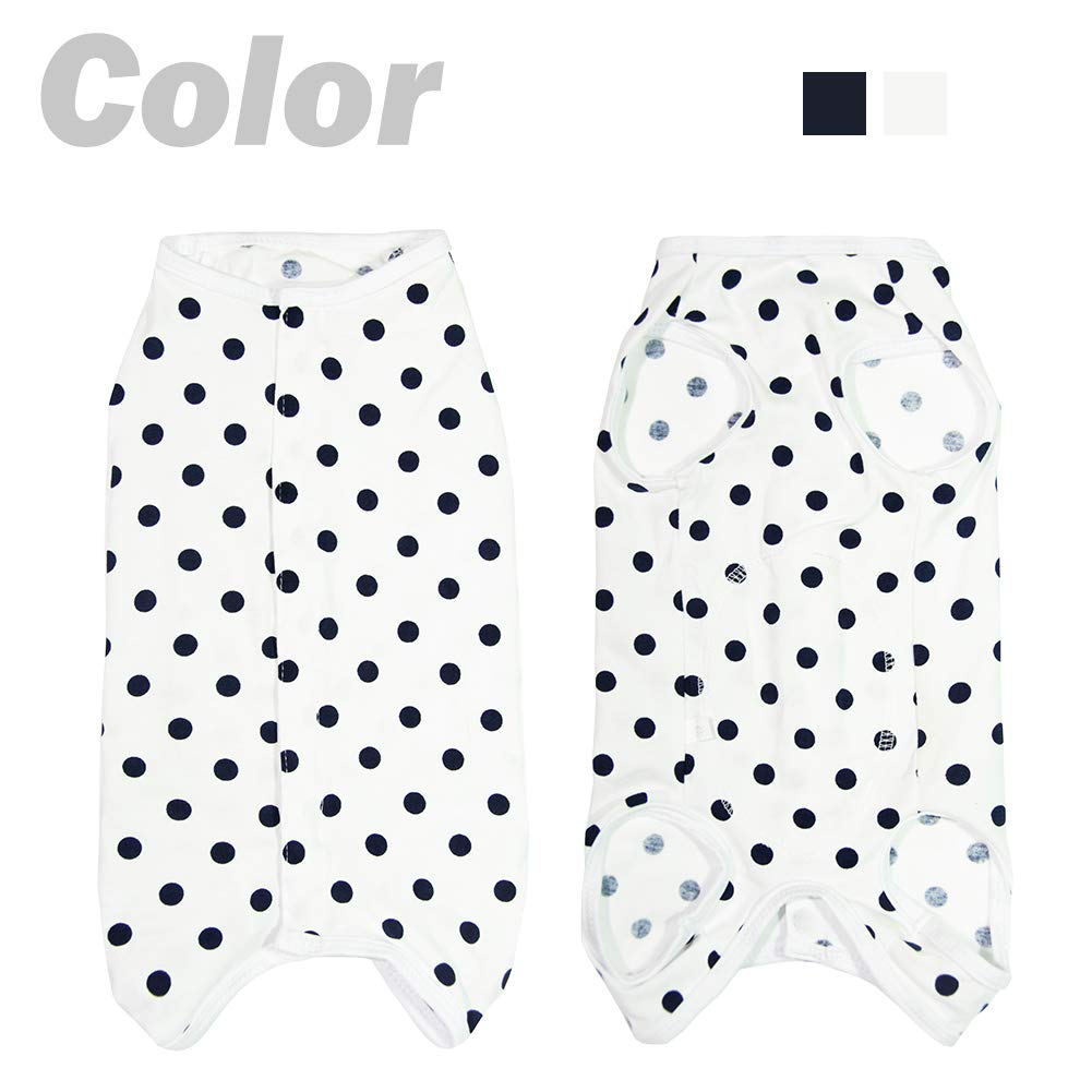Dog’S Recovery Suit Post Surgery Shirt For Puppy, Wound Protective Clothes For Little Animals(White Spot-Xxs)