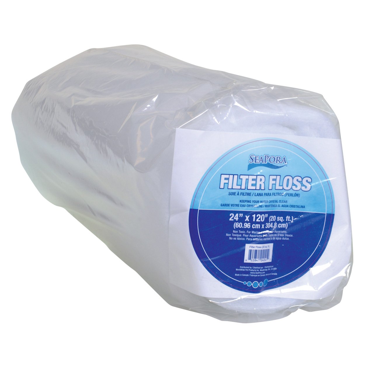 Seapora 4041 Filter Floss Aquarium Filter Pad, 20 Sq. Ft./24' X 120'