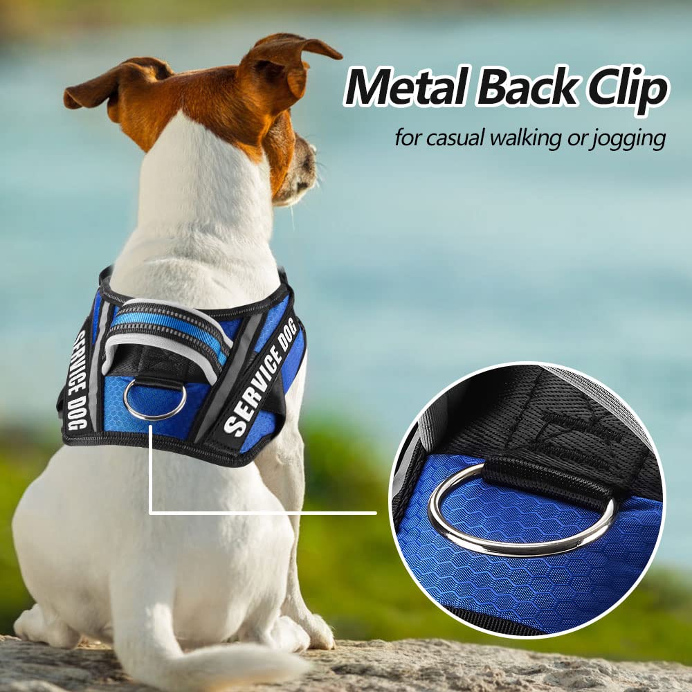 Dog Vest Harness And Patches Set, Animire In Training Service Dog Harness With 10 Dog Patches, Reflective Dog Vest With Handle F
