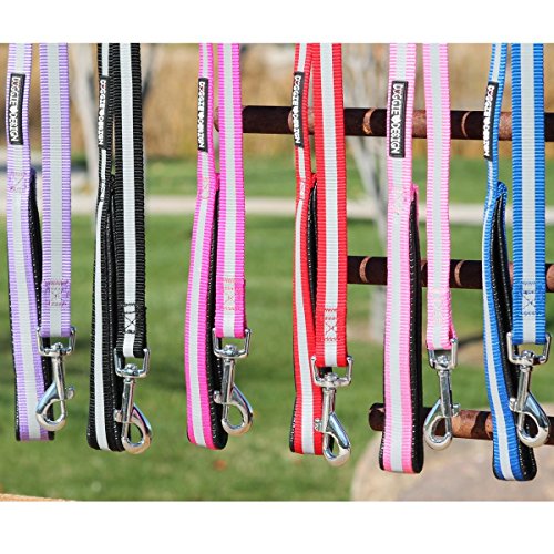 Doggie Design Dd-Rfl-Rd Reflective Nylon Leash With Soft Grip Handle44; Red - 0.75 In. X 5 Ft.
