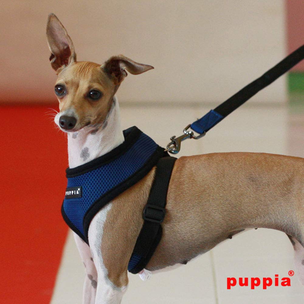 Puppia Soft Dog Harness No Choke Over-The-Head Triple Layered Breathable Mesh Adjustable Chest Belt And Quick-Release Buckle, Ro
