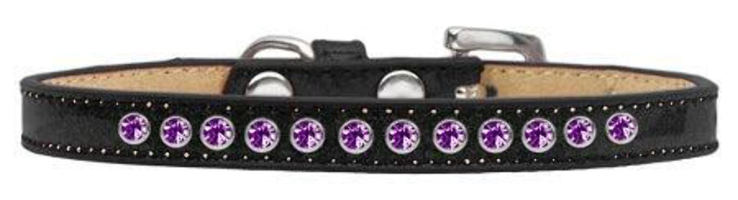 Dog, Puppy and Pet Ice Cream Collar, Purple Crystal Rimsets Gold 8