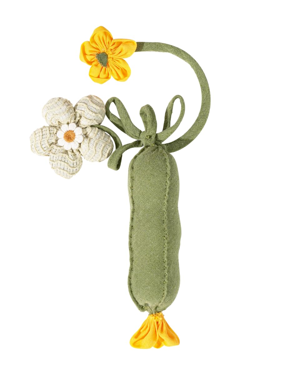 Gishiki Catnip Infused Zucchini Cat Toy For Cats  Handstitched Natural Linen With Premium Catnip & Squeaker | Lightweight For B
