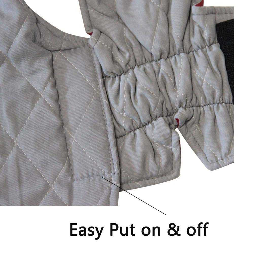 Vecomfy Reversible Dog Coats For Small Dogs Waterproof Warm Puppy Jacket For Cold Winter,Red And Grey Xs