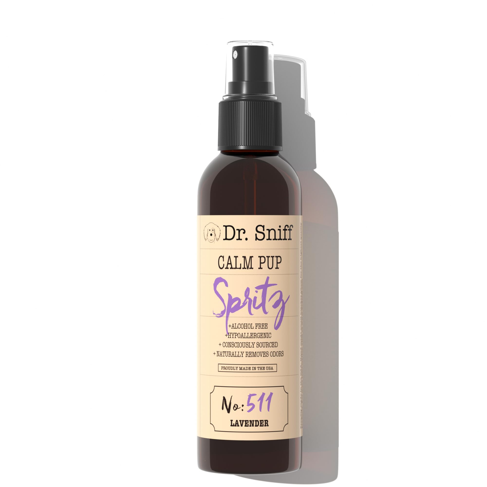 Dr. Sniff Freshening Spray for Dogs, Calm Pup Scent, Soothing Lavender Fragrance, Alcohol-Free Dog Cologne, Long-Lasting Groomin