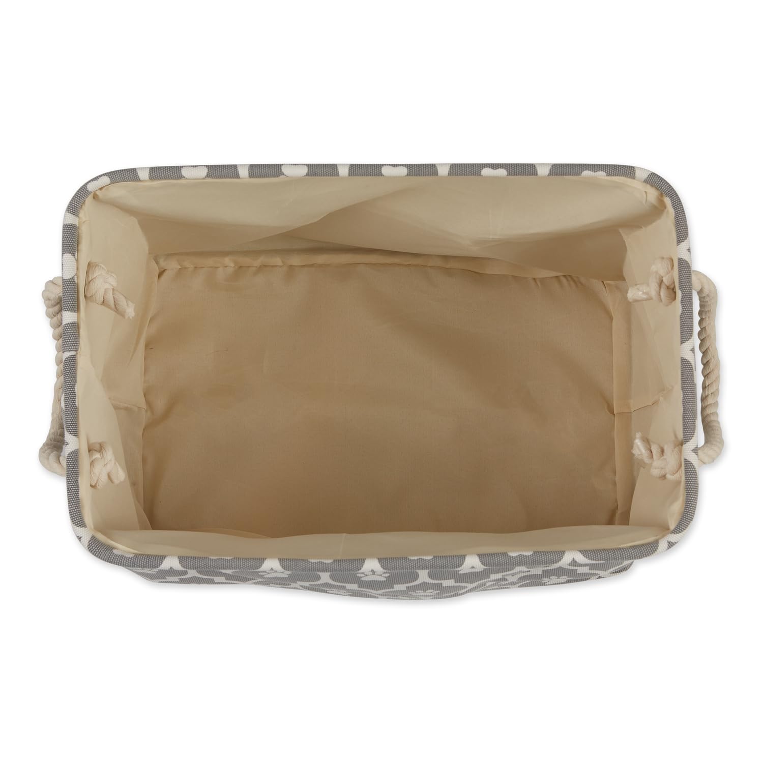 Bone Dry Pet Storage Collection Lattice Paw Print, Gray, Small Rectangle