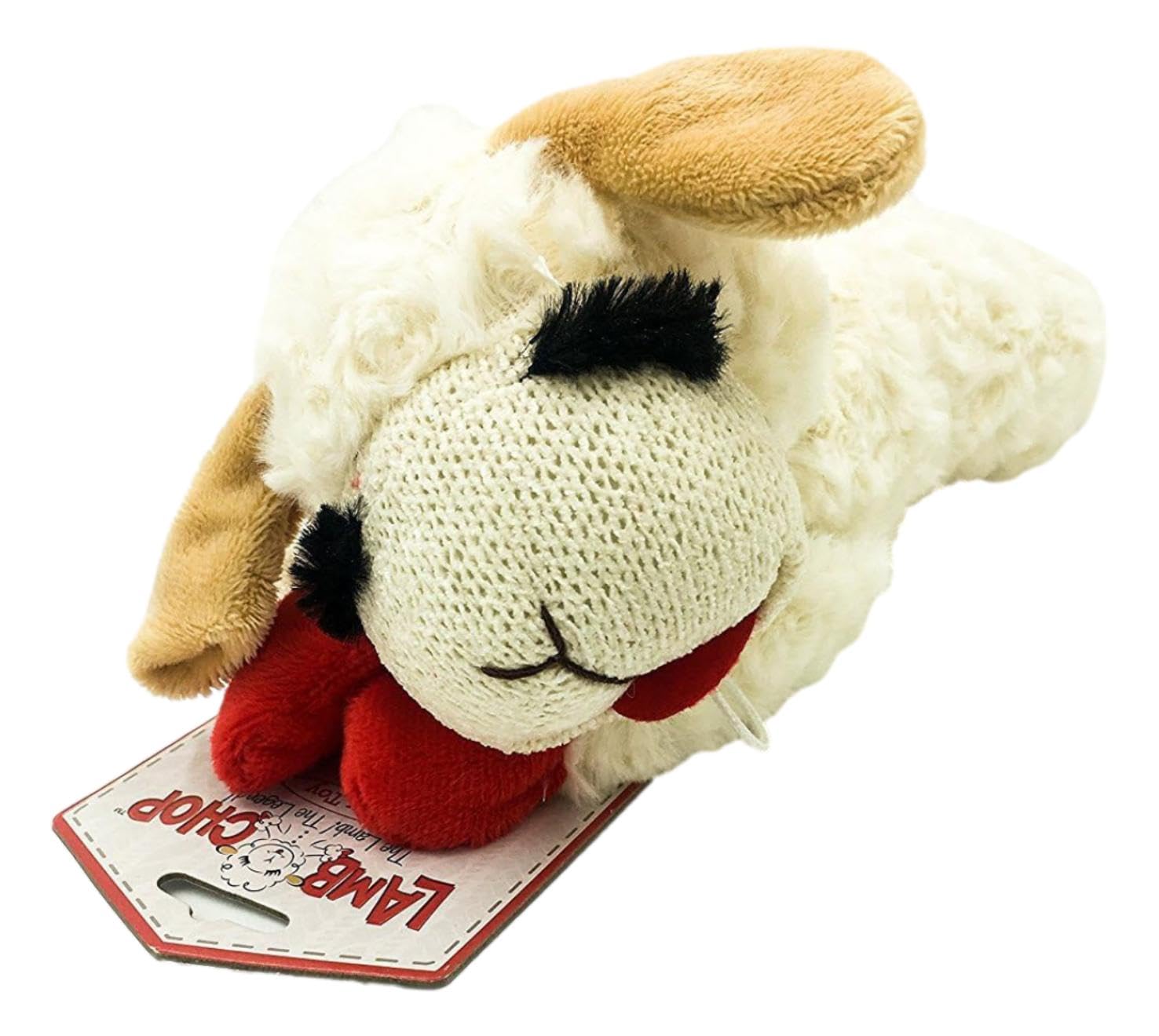 Multipet Lamb Chop White 6' Small | White Lamb Chop Dog Toy | Lamb Chop Sqeaker Toy | 6' | White | Officially Licensed