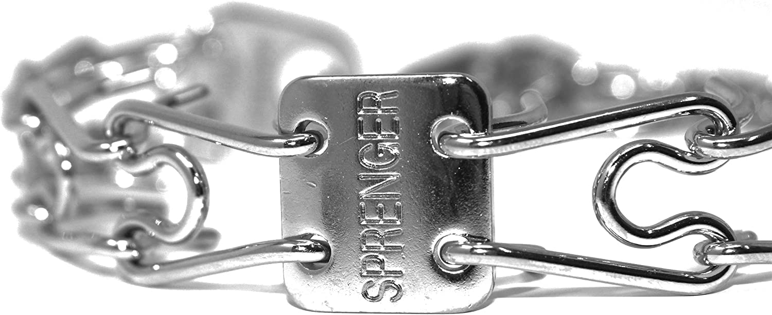 Herm Sprenger Chrome Plated Steel Prong Collar for Dogs, Small 2.25mm, 16-Inch, Quick Release, Silver