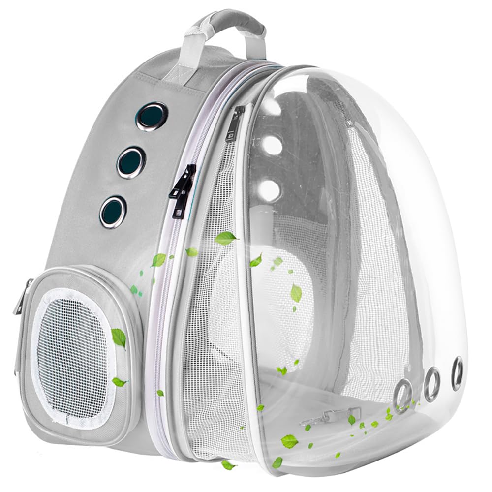 Front Expandable Cat Backpack, Fit up to 20 lbs, Space Capsule Bubble Window Pet Carrier Backpack for Large Fat Cat and Small Pu