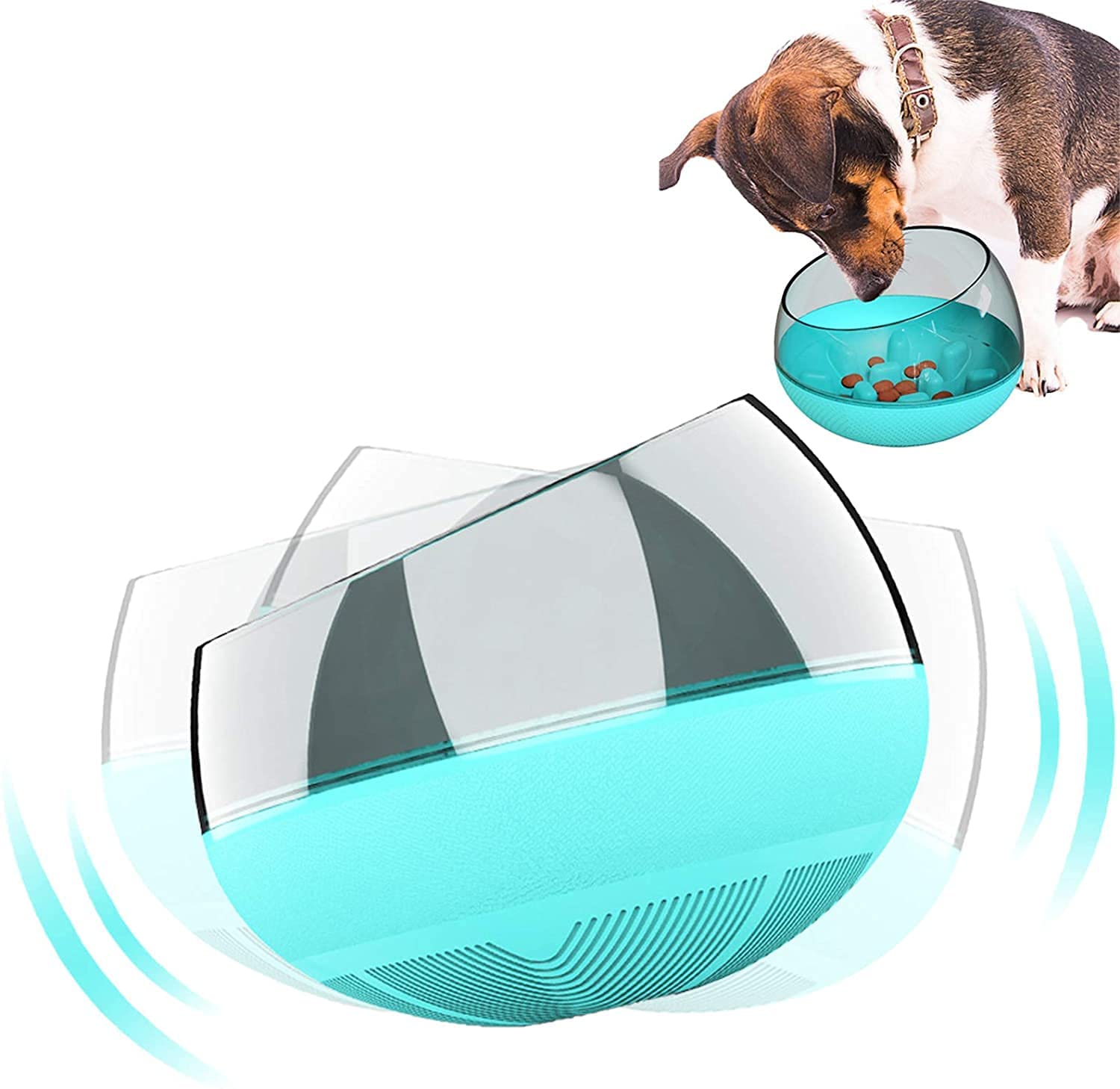 Woofy Dog Slow Feeder Bowl  Capsule Figure With Tumbler Design  AntiGulping Pet Slower Food Feeding Dishes  Non Slip Puzzle 