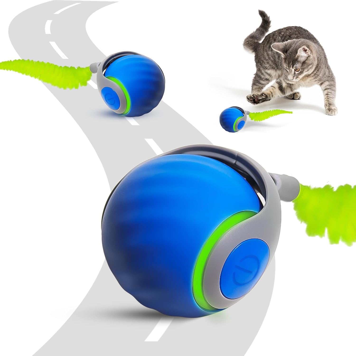 Interactive Cat Toy  Smart Toys For Cats & Kittens  Toy For Indoor Play  Pet Toy For Exercise (Blue)