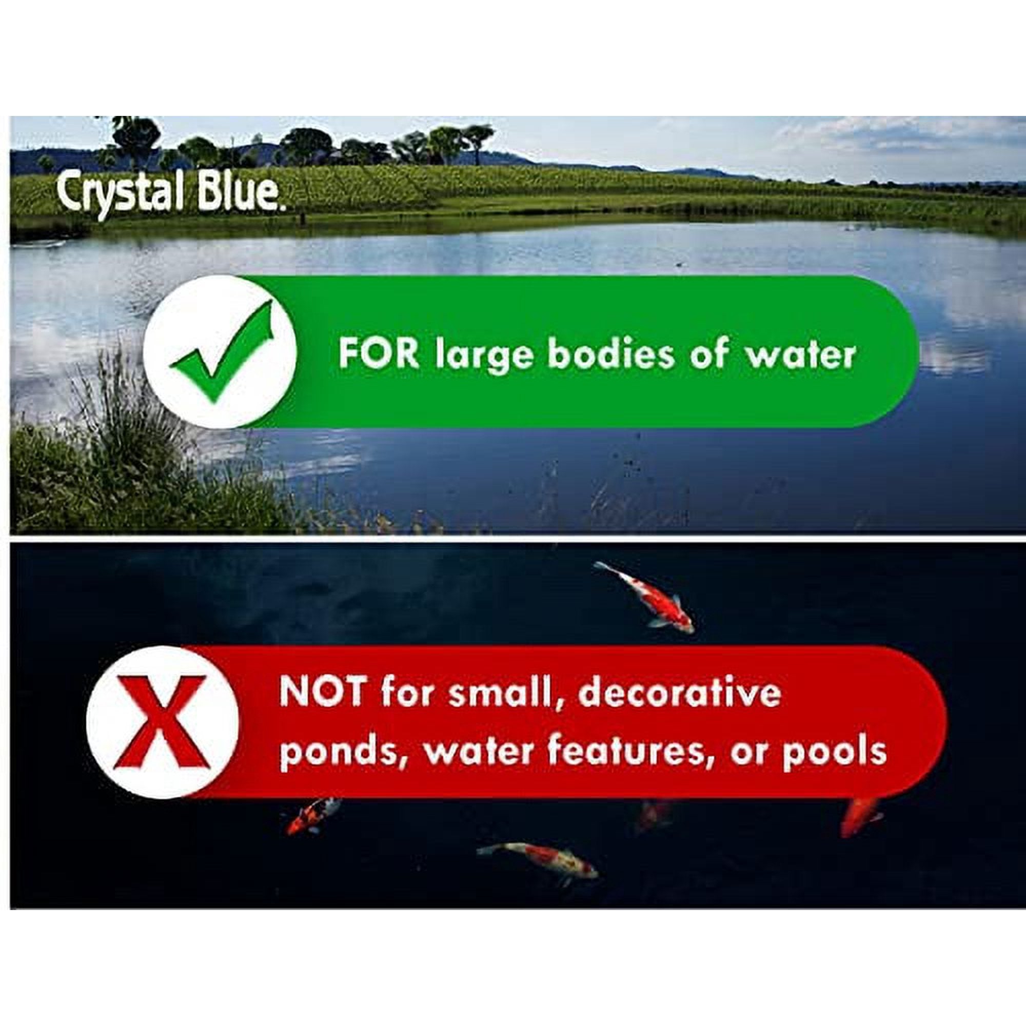 Crystal Blue Pond Colorant & Aquatic Feed Floating Fish Food Bundle for Koi & Catfish