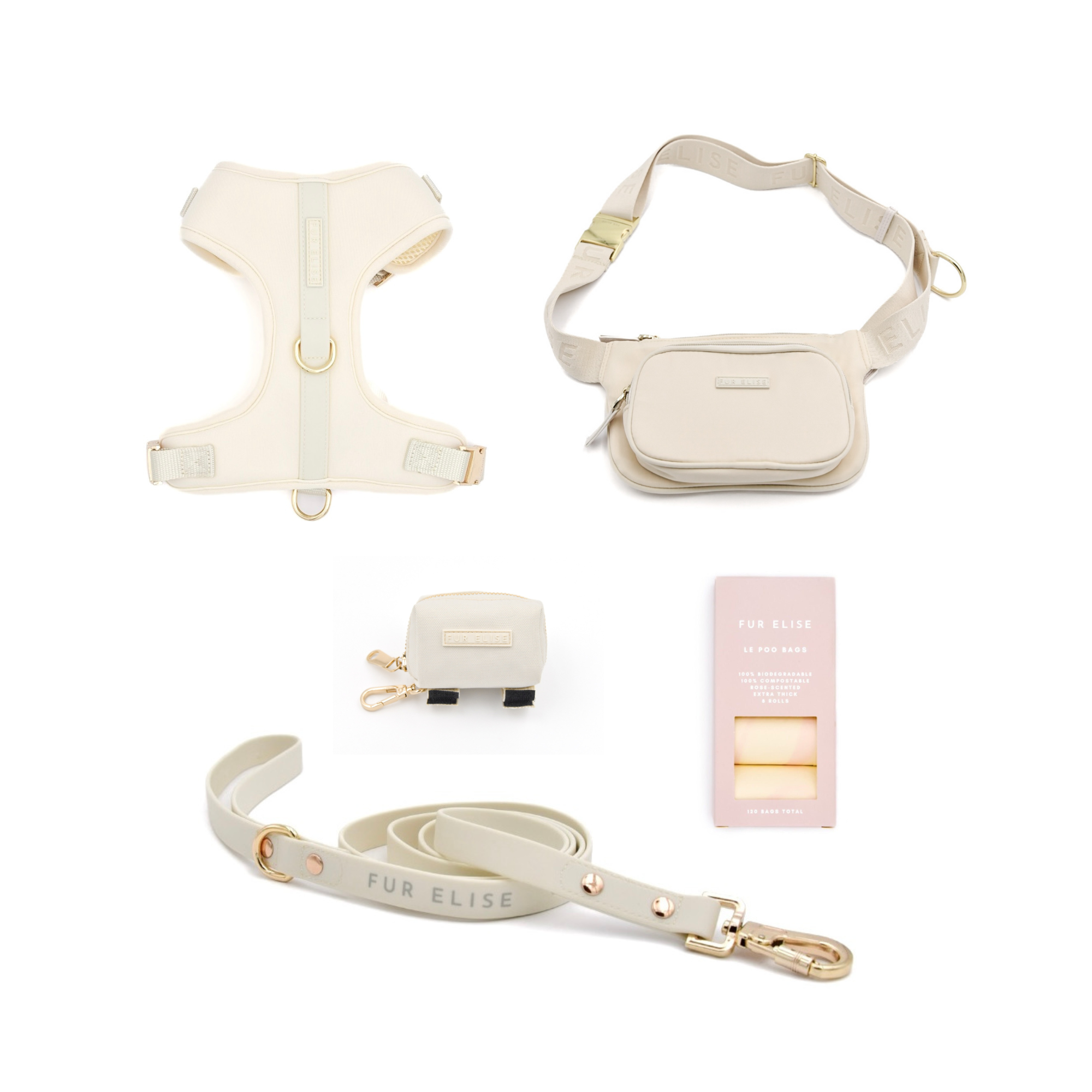 Fur Elise On-the-Go Walk Set - Bone