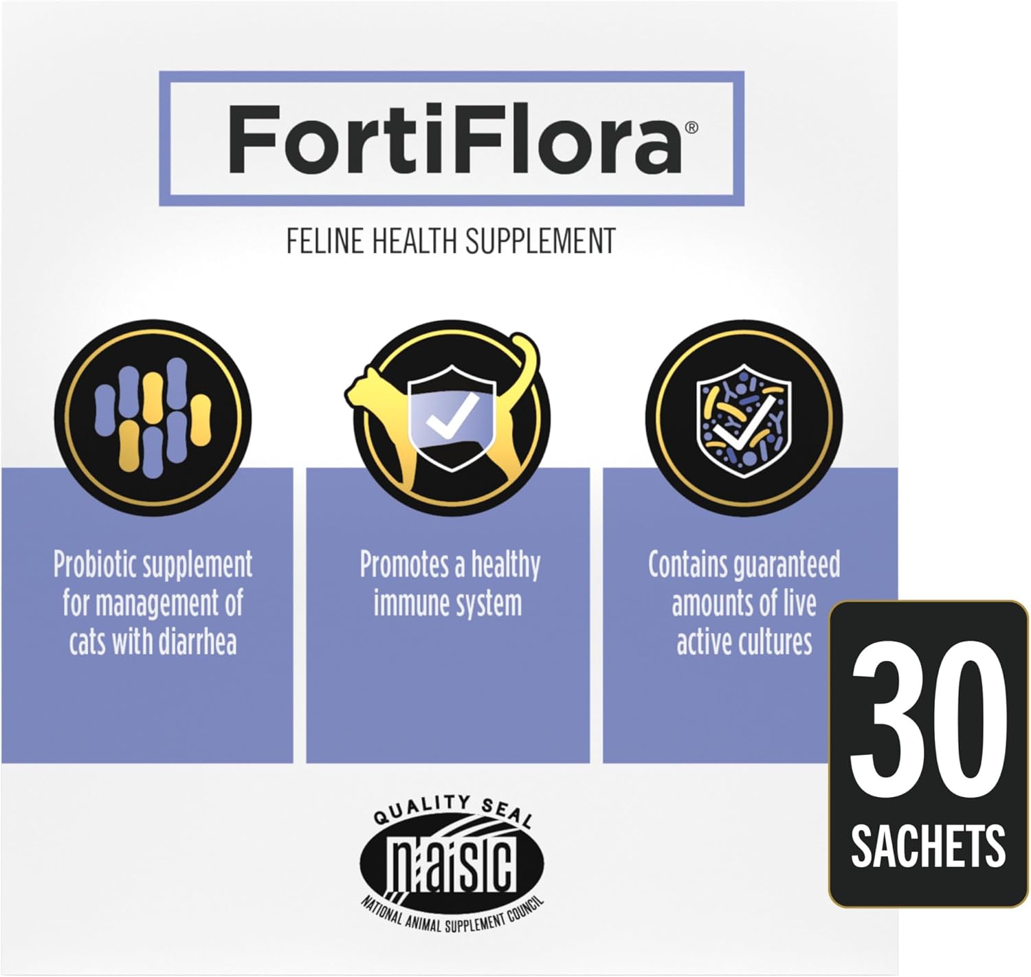 Purina Pro Plan FortiFlora Cat Probiotic – 30 Sachets | Digestive Support