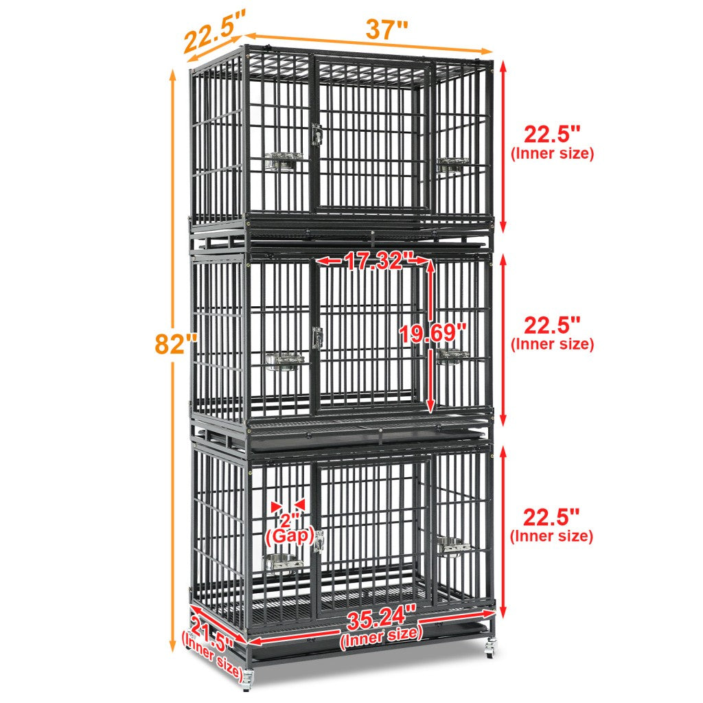 37 Stackable Heavy Duty Dog Crate 371D07